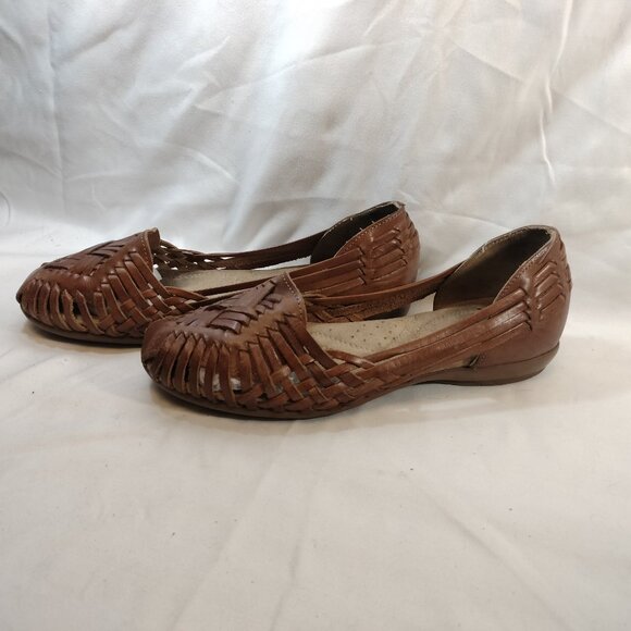 Naturalizer Shoes - Naturalizer Brown Woven Flats